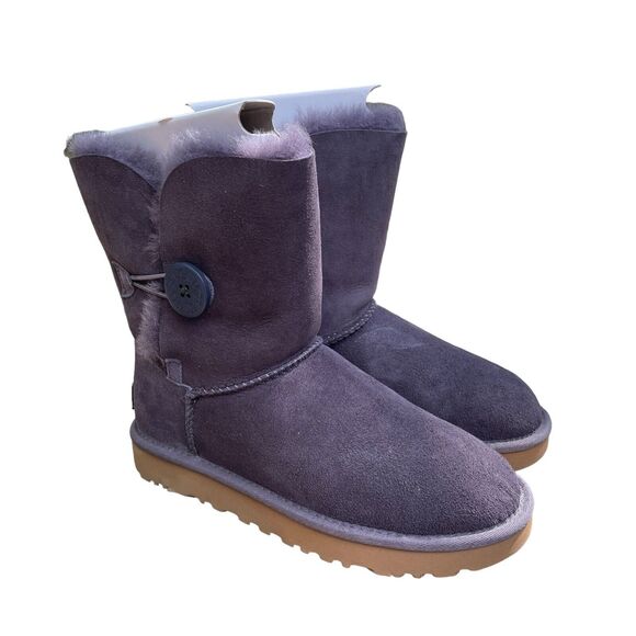 UGG Bailey Button Boots Size 5 Dark Purple 1016226 - Picture 1 of 4